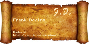 Frenk Dorina névjegykártya